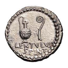 Denarius, 3.95g Smyrna, 42 BC. ... 