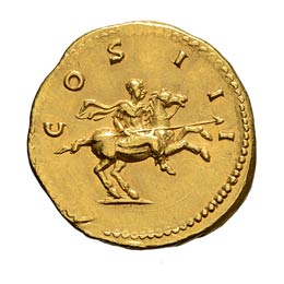  117-138 AD. Aureus, 7.37g (6h). ... 