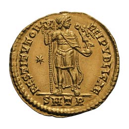  383-388 AD. Solidus, 4.49g (6h). ... 