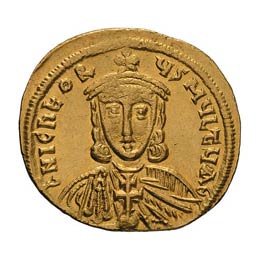  July 742-2 Nov. 743 AD. Solidus, ... 