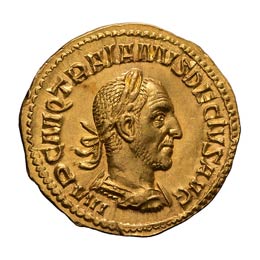  249-251 AD. Aureus, 4.31g (10h). ... 
