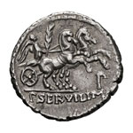 P. Servilius M.f. Rullus.  - Denarius, 3.88g ... 