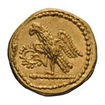 44-43 BC. Gold stater, 8.48g (11h). Obv: ... 