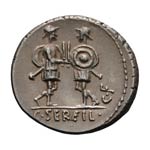 Denarius, 3.92g (5h).  57 BC. Obv: Wreathed ... 