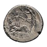Plated Denarius, 3.93g (1h). Rome, 44 BC. ... 