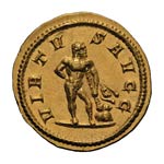  283-284 AD. Aureus, 5.40g (5h). Rome. Obv: ... 