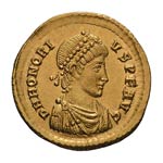  393-423 AD. Solidus, ... 