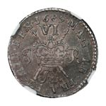 Proof Silver 6 pence. 1689 (February). James ... 