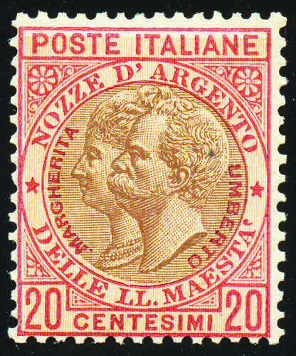 1893 - Nozze dArgento 20 c. rosso ... 