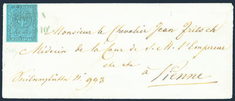 1852 - Busta spedita da Parma per ... 