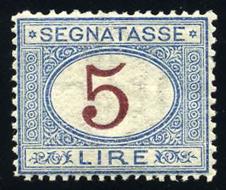 1903 - 5 Lire azzurro carminio, ... 