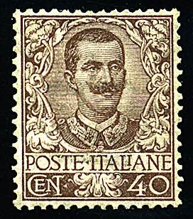 1901 - Floreale 40 c. bruno, ... 