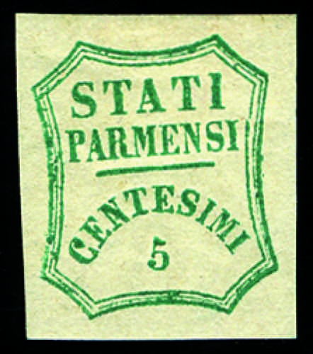 Parma - 1859 - 5 c. verde azzurro, ... 