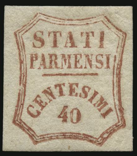 Parma - 1859 - 40 c. rosso bruno, ... 