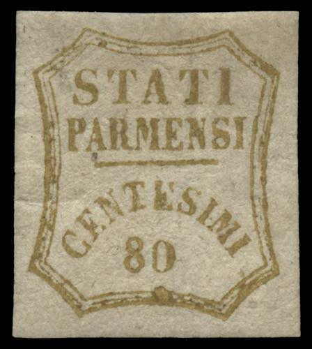 Parma - 1859 - 80 c. bistro oliva, ... 