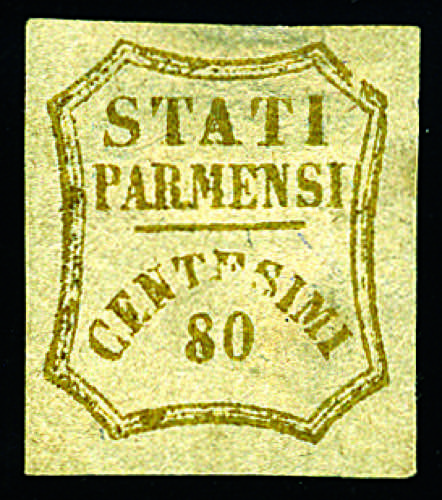 Parma - 1859 - 80 c. bistro oliva, ... 