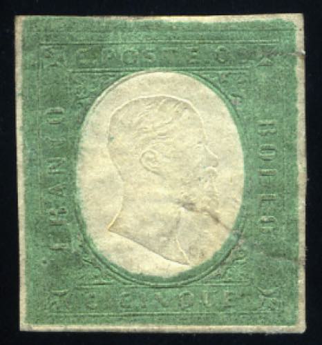 Sardegna - 1854 - 5 c. verde ... 