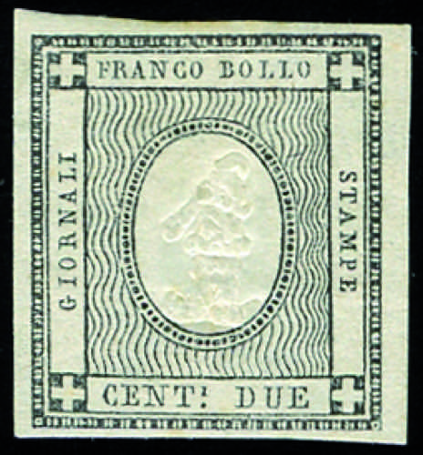 Sardegna - 1861 - 2 c. grigio, ... 