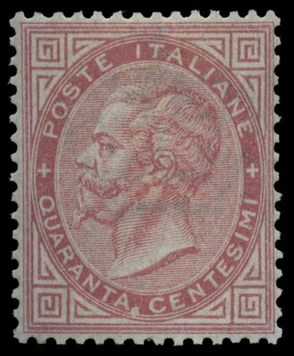 Regno dItalia - 1863 - 40 c. rosa ... 
