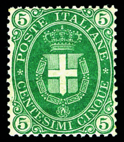 Regno dItalia - 1889 - 5 c. verde ... 