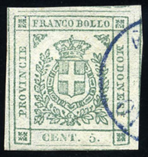 Modena - 1859 - 5 c. verde, ... 