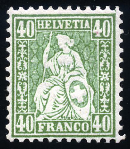Svizzera - 1862 - Helvetia 40 c. ... 
