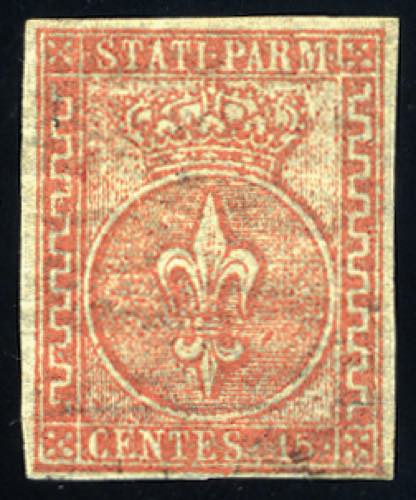 Parma - 1853 - 15 c. vermiglio, ... 