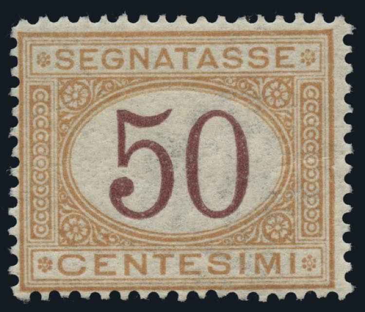Segnatasse - 1870 - 50 c. ocra e ... 