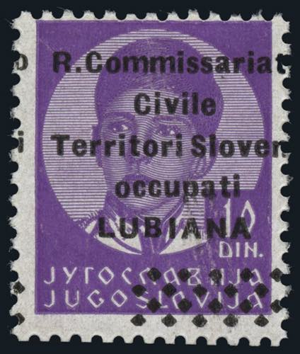 Lubiana - 1941 - 10 d. violetto ... 