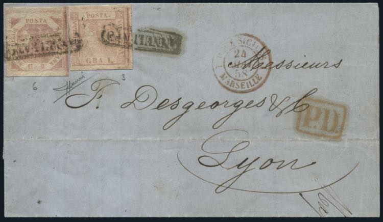 Napoli - 1858 - Lettera spedita da ... 