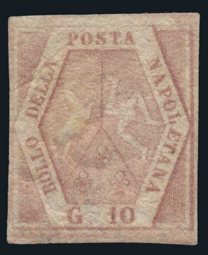 Napoli - 1858 - 10 gr. rosa ... 