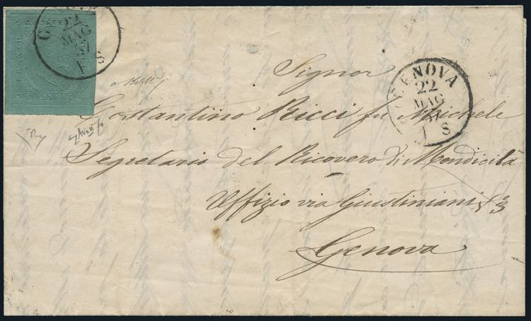 Sardegna - 1857 - Lettera spedita ... 