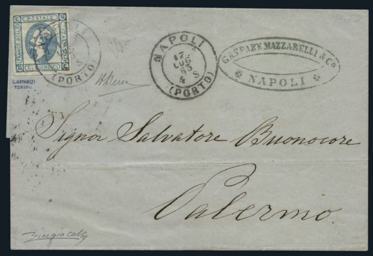 1863 - Lettera spedita da Napoli ... 