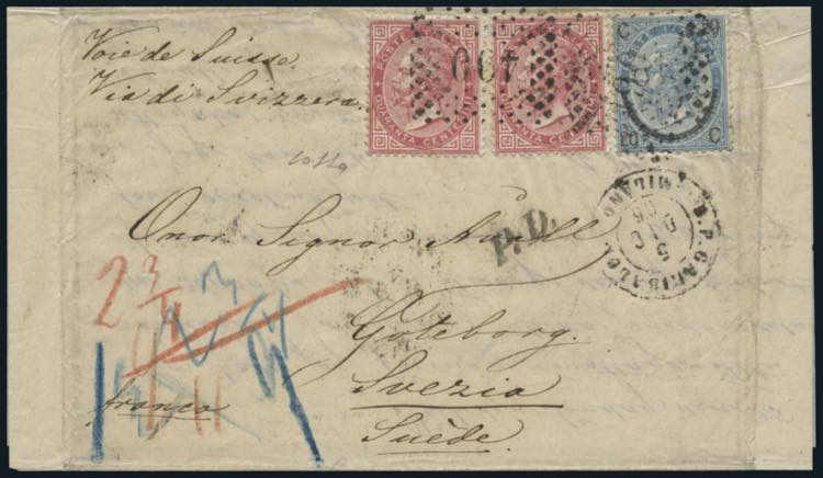 1866 - Lettera spedita da Milano ... 