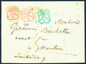 1859 - Lettera spedita da Parma per Mantova ... 