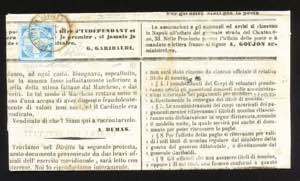 1861 - Grande frammento del giornale ... 
