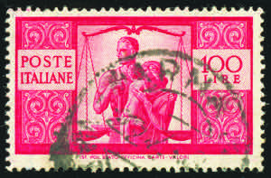 1948 - Democratica 100 Lire carminio, II ... 