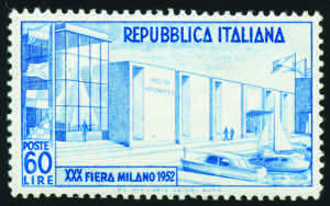 1952 - 30° Fiera di Milano 60 Lire azzurro, ... 