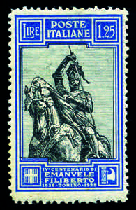 1928 - Emanuele Filiberto 1,25 Lire azzurro ... 