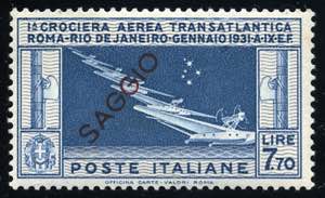     1930 - Balbo 7,70 celeste e grigio, ... 