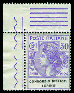 1924 - Consorzio Bibliot. Torino, fresca ... 
