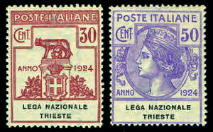 1924 - Lega Nazionale Trieste, fresca serie ... 