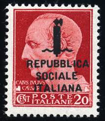 Repubblica Sociale Italiana - 1944 - 20 c. ... 