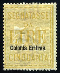 Colonie Italiane - Eritrea - Segnatasse - ... 