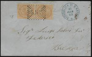 1868 - Lettera spedita da S.Marino il ... 
