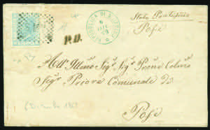1869 - Busta spedita per Pofi il 06.12.1869, ... 