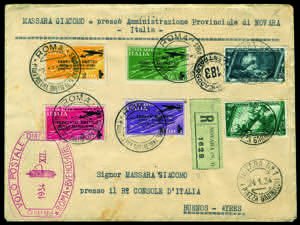 Aerogrammi e Voli - REGNO DITALIA - 1934 - ... 