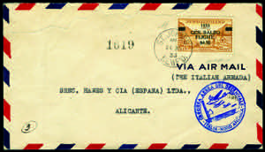 Aerogrammi e Voli - TERRANOVA - 1933 - Busta ... 