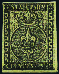 Antichi Stati Italiani - Parma - 1852 - 5 c. ... 