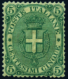 Regno dItalia - 1891 - Umberto I 5 c. ... 